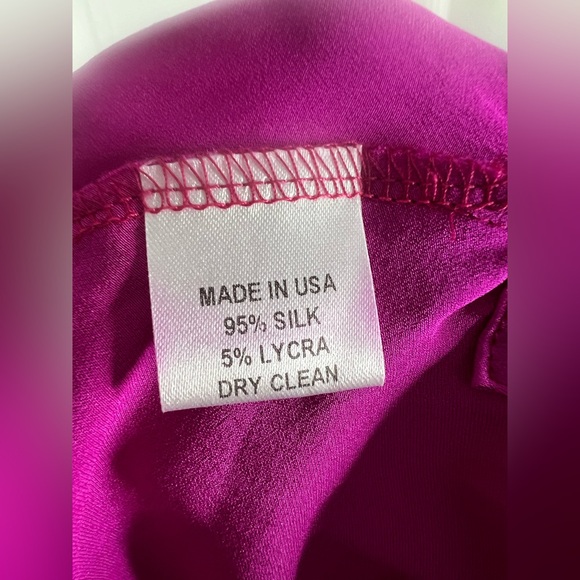 Zinke Fuchsia Pink Silk Blend Lounge Pajama PJs Sz M - Picture 6 of 11